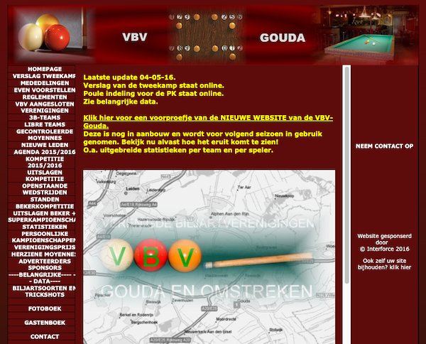 De oudere site voor 2016